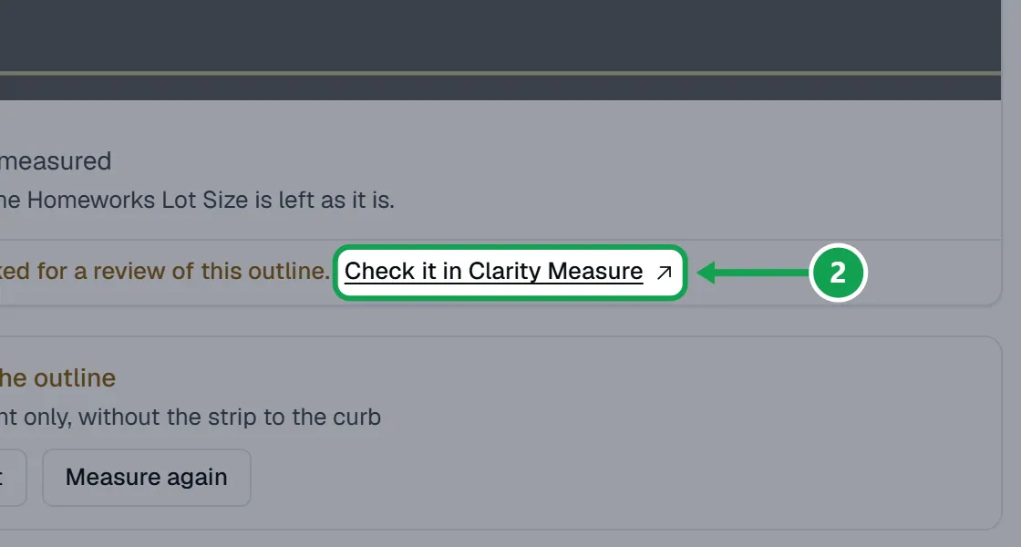 Step 2: Press Check it in Clarity Measure and look at the outline on the photo there. The part to press is outlined in green.