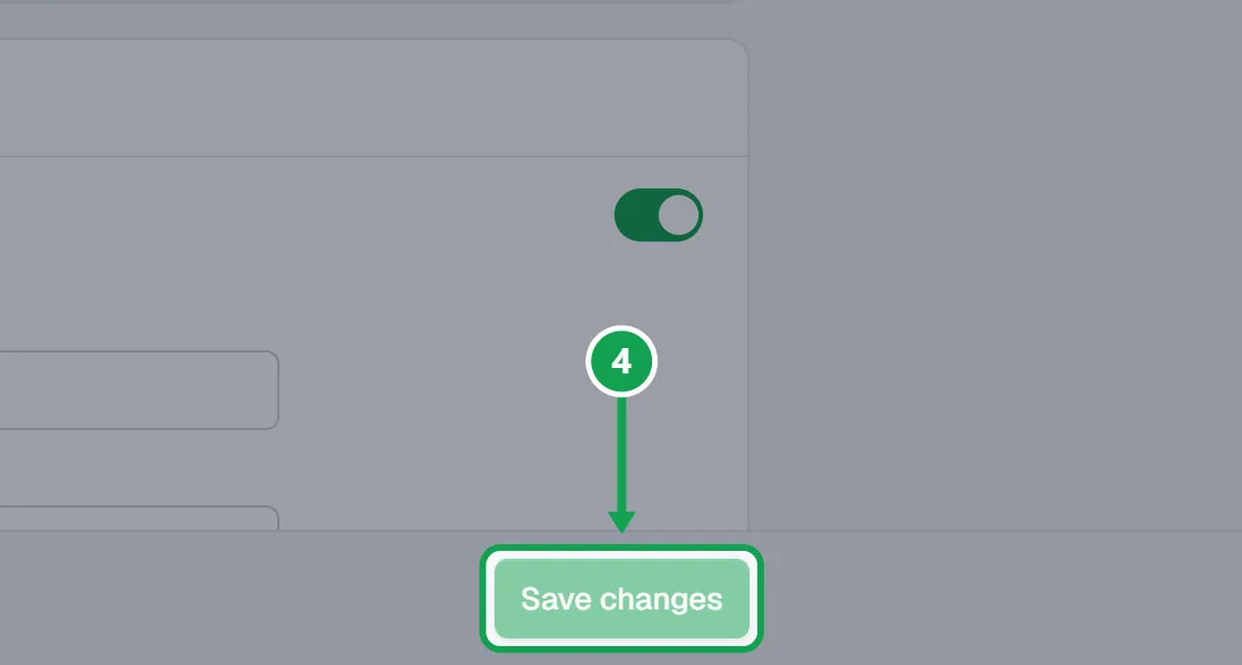 Step 4: Turn on Referral program and press Save changes. From now on every booking gets its own link on the confirmation screen and in the receipt. The part to press is outlined in green.